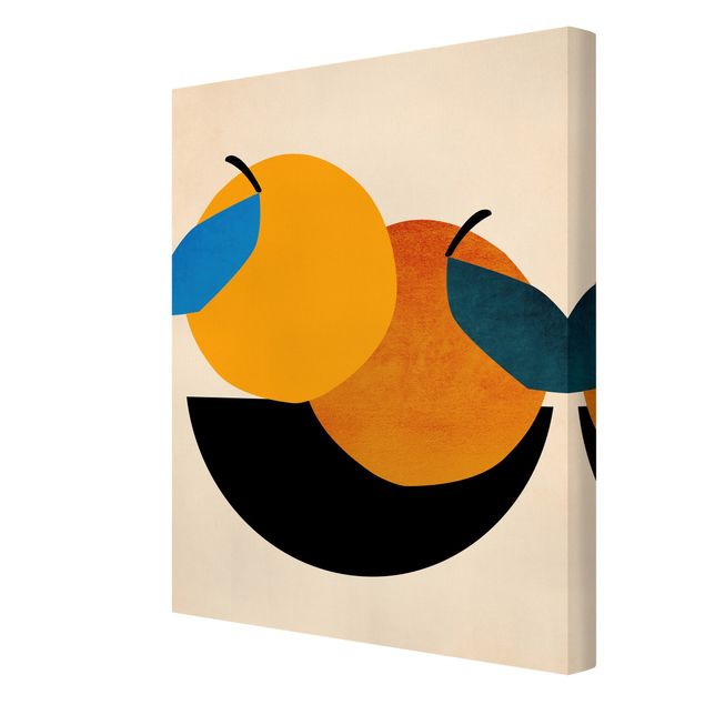 Wandbilder Orange Stillleben - Zwei Äpfel