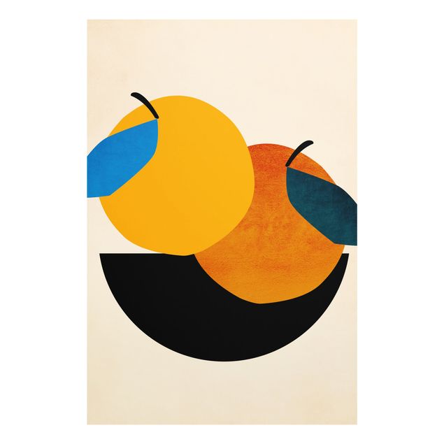 Wandbilder Orange Stillleben - Zwei Äpfel
