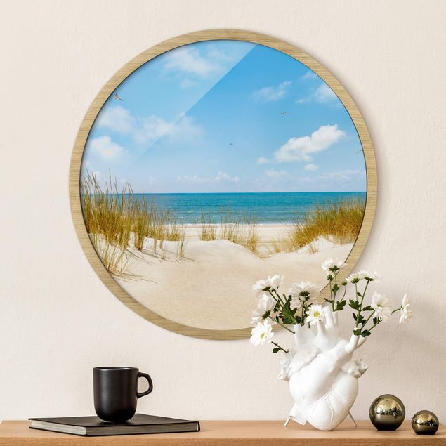 Strandbilder mit Rahmen Strand an der Nordsee