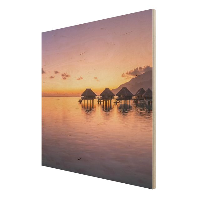 maritime Bilder auf Holz Sunset Dream