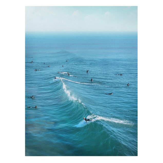 Leinwandbilder Meer Surfer am Huntington Beach