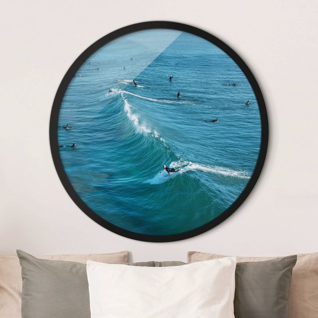 Strandbilder mit Rahmen Surfer am Huntington Beach