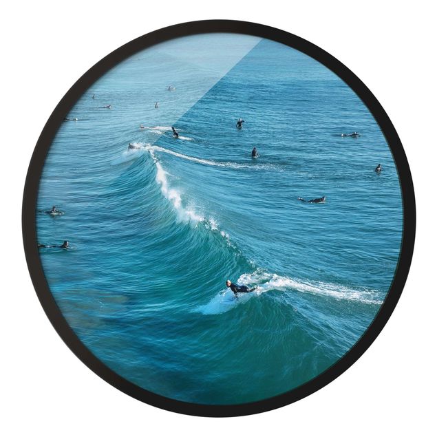Wandbilder Meer Surfer am Huntington Beach