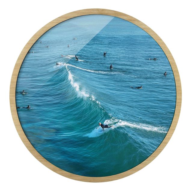 Wandbilder Meer Surfer am Huntington Beach