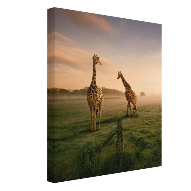 Natur Leinwand Surreal Giraffes