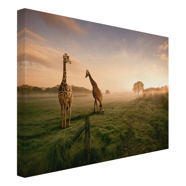 Natur Leinwand Surreal Giraffes