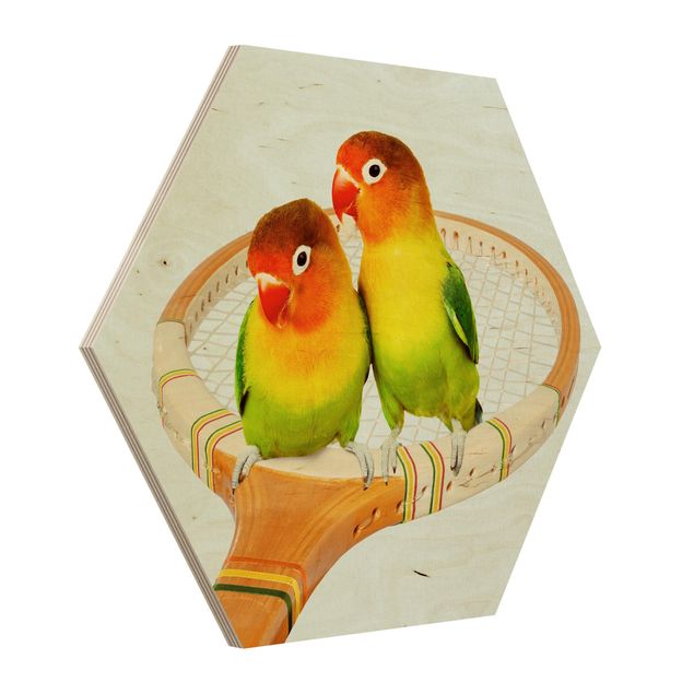 Wandbilder Modern Tennis mit Vögeln