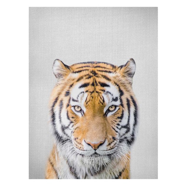 Leinwand schwarz-weiß Tiger Tiago