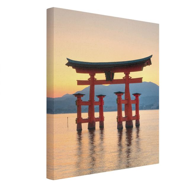 Skyline Leinwandbild Torii am Itsukushima