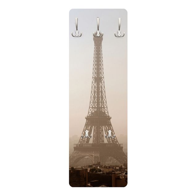 Wandgarderobe mit Motiv Tour Eiffel