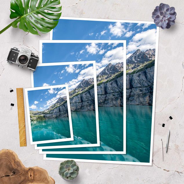 Wandbilder Blau Traumhafter Bergsee