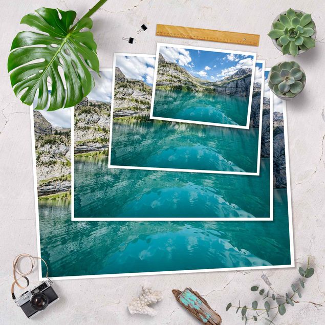Wandbilder Blau Traumhafter Bergsee
