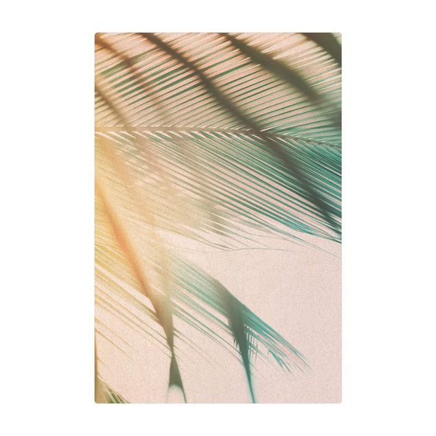 Teppich klein Tropische Pflanzen Palmen bei Sonnenuntergang II
