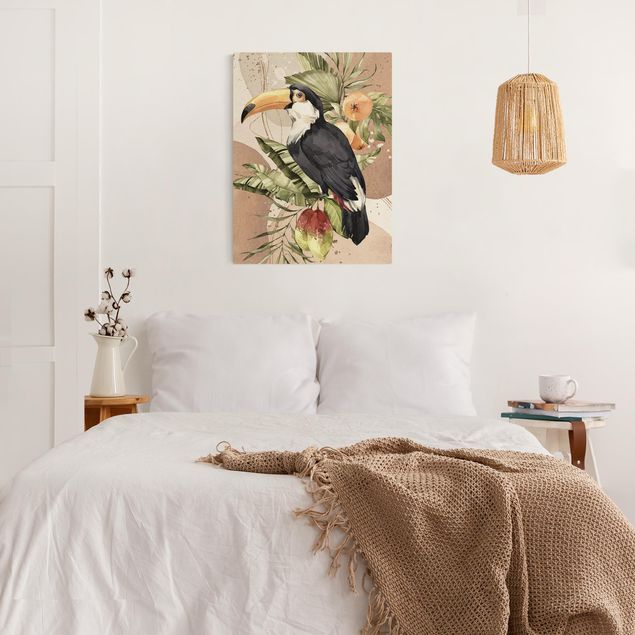 Wandbilder Floral Tropische Vögel - Tukan