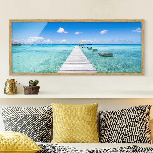 Strandbilder mit Rahmen Urlaub in den Tropen