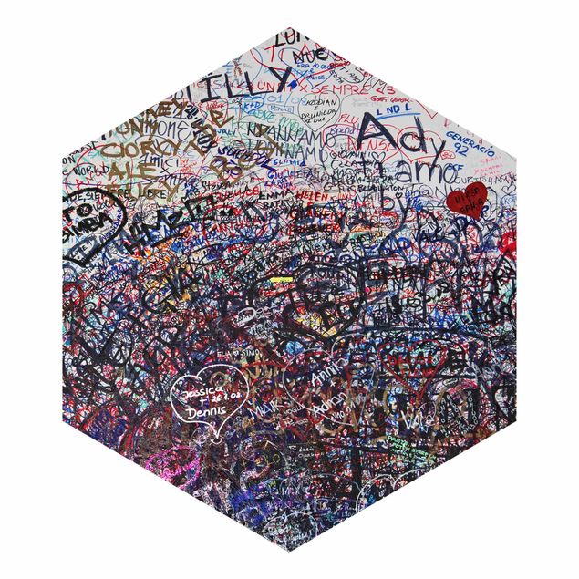 Hexagon Mustertapete selbstklebend - Verona - Romeo & Julia