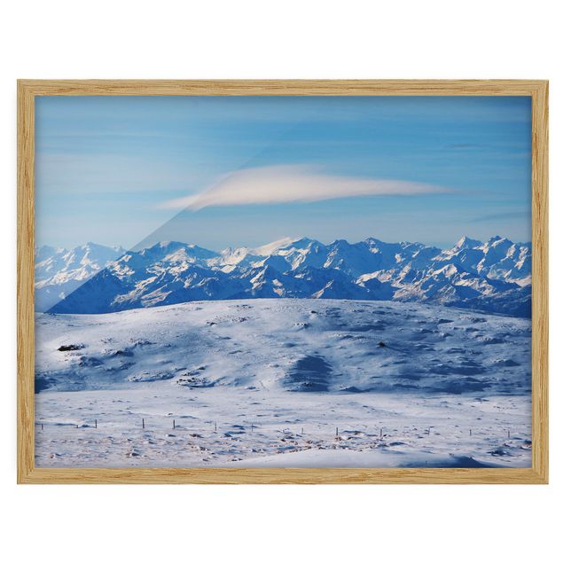Landschaftsbilder gerahmt Verschneite Bergwelt