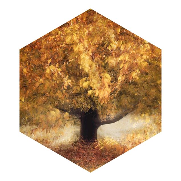 Foto Tapete Verträumter Baum im Herbst