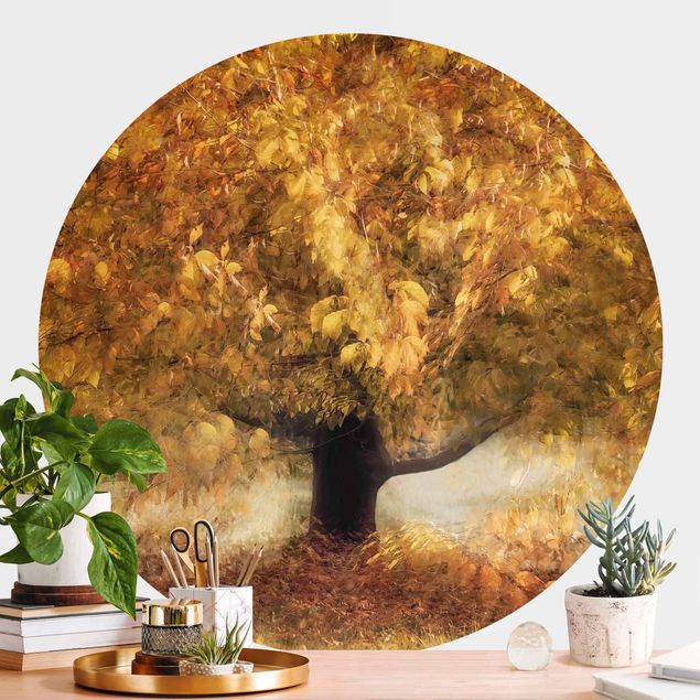 Küchen Deko Verträumter Baum im Herbst