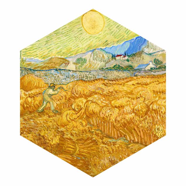 Fototapete modern Vincent van Gogh - Kornfeld mit Schnitter