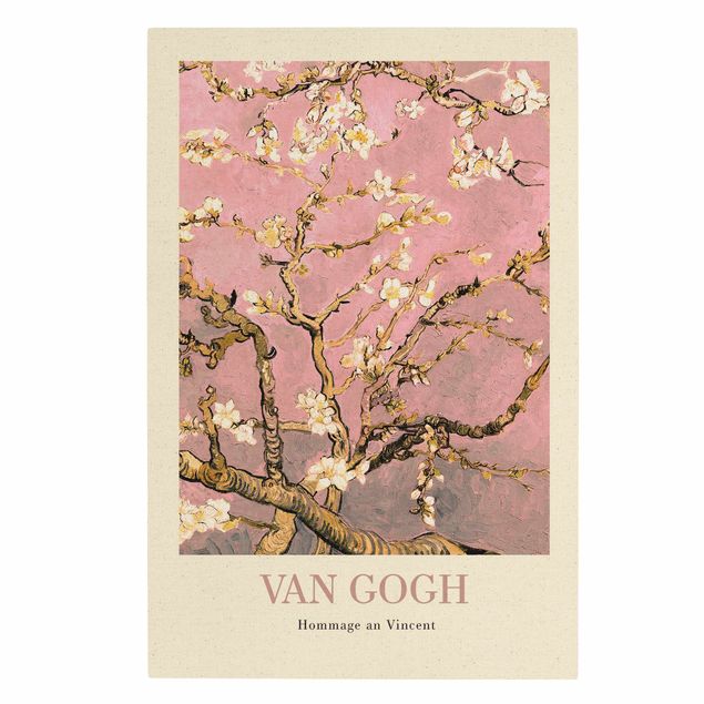 Kunstdrucke auf Leinwand Vincent van Gogh - Mandelblüte in rosa - Museumsedition
