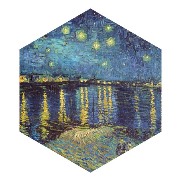Fototapete Himmel Vincent van Gogh - Sternennacht über der Rhône