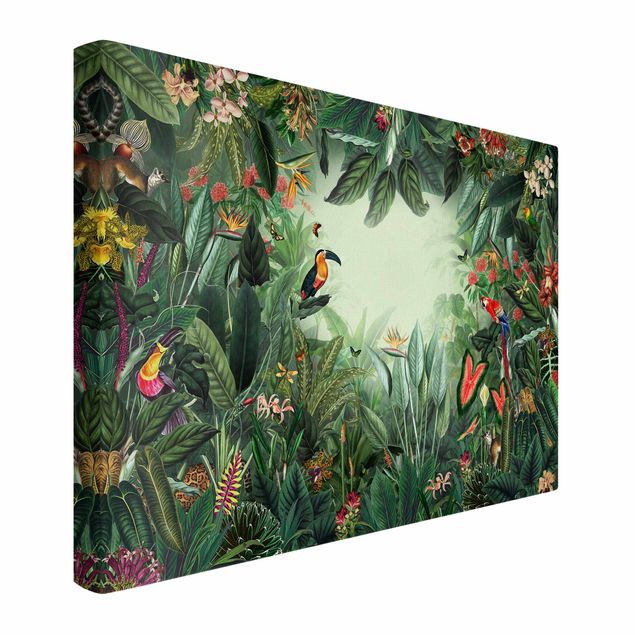 Wandbilder Floral Vintage Bunter Dschungel