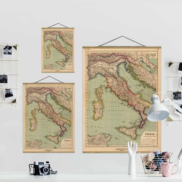 Andrea Haase Bilder Vintage Landkarte Italien