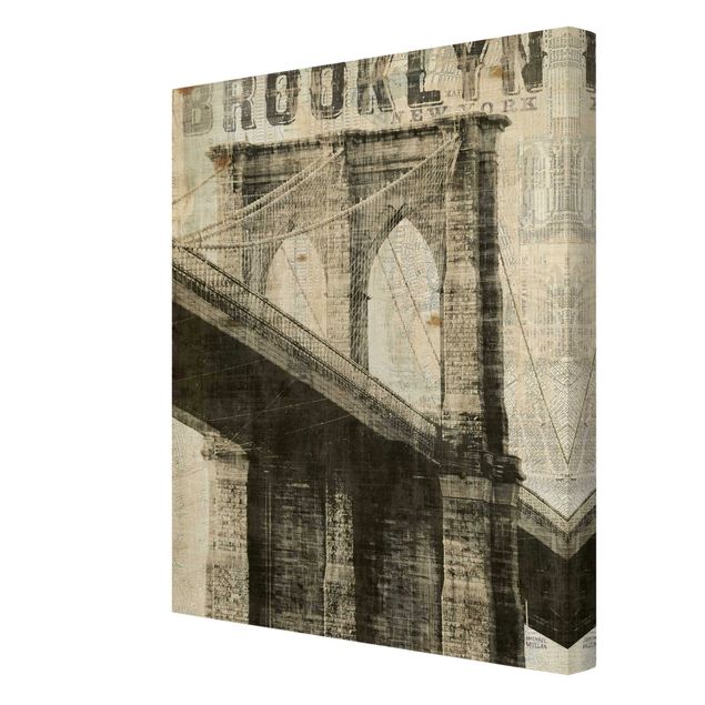 schöne Bilder Vintage NY Brooklyn Bridge