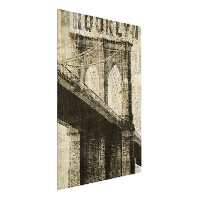Wandbilder Architektur & Skyline Vintage NY Brooklyn Bridge
