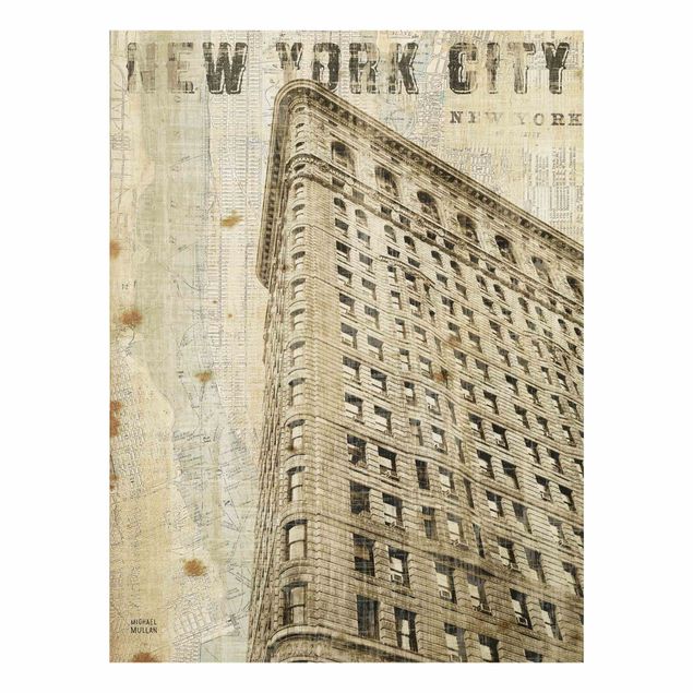 Wandbilder Retro Vintage NY Flat Iron