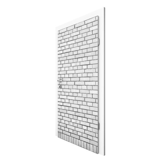 Steinoptik Tapete Weiße Backstein Mauer