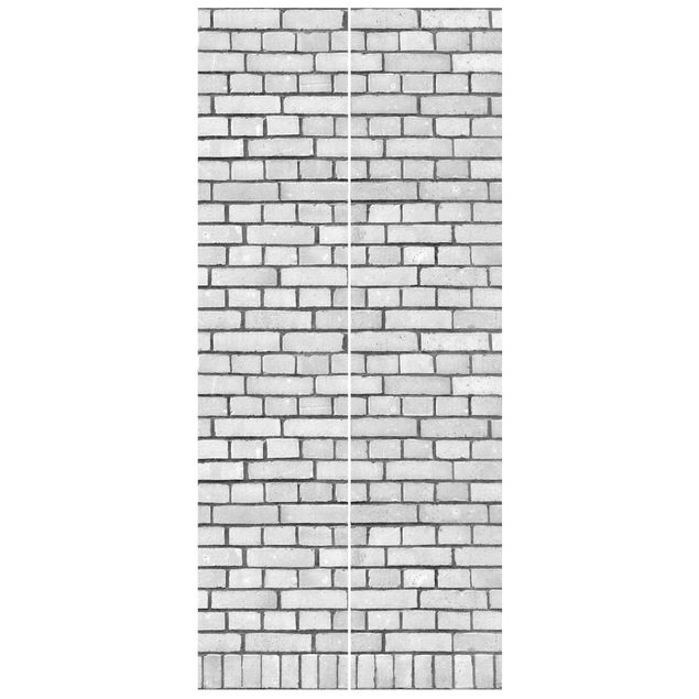 Fototapete 3D Weiße Backstein Mauer