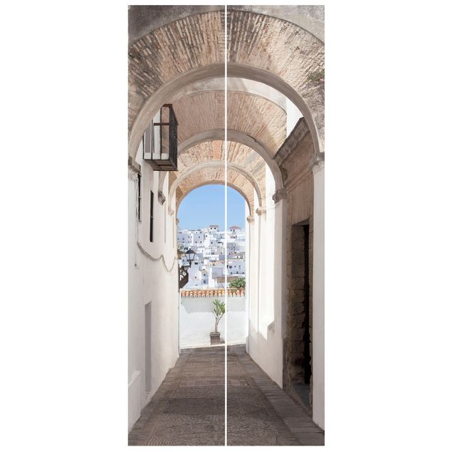 Türposter 3D Effekt Mediterranes Vejer de la Frontera in Spanien