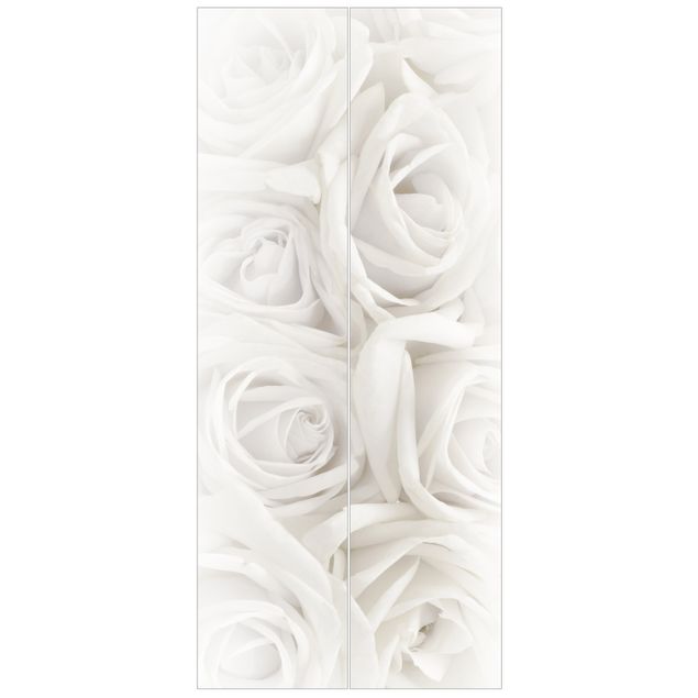 Blumentapete Weiße Rosen