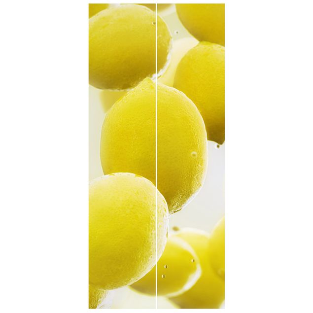Türposter Zitronen im Wasser