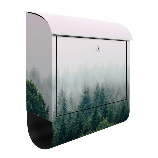 Briefkästen Landschaften Wald im Nebel Dämmerung