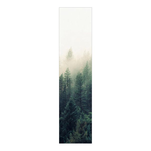 Flächenvorhang Wald Wald im Nebel Erwachen
