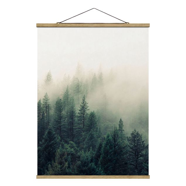 Wandbilder Natur Wald im Nebel Erwachen
