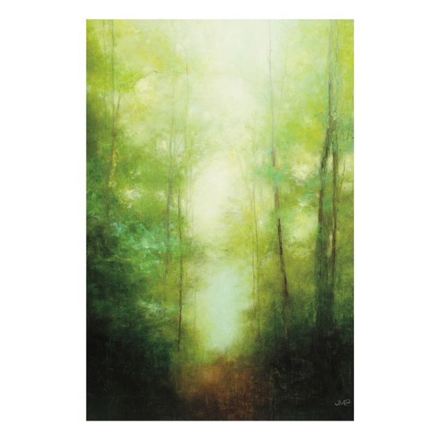 Wandbilder Modern Waldspaziergang im Nebel