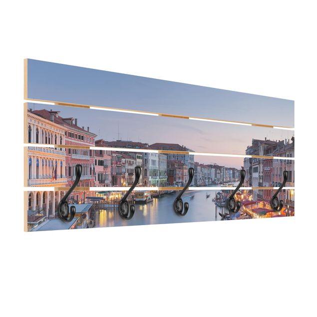 Wandgarderobe mit Motiv Abendstimmung auf Canal Grande in Venedig