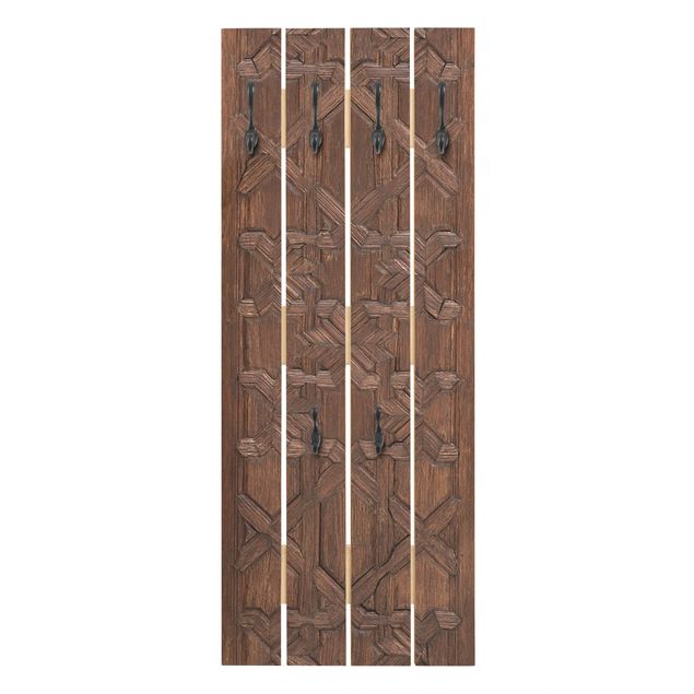 Garderobe mit Motiv Altes verziertes Holztor aus dem Alhambra Palast