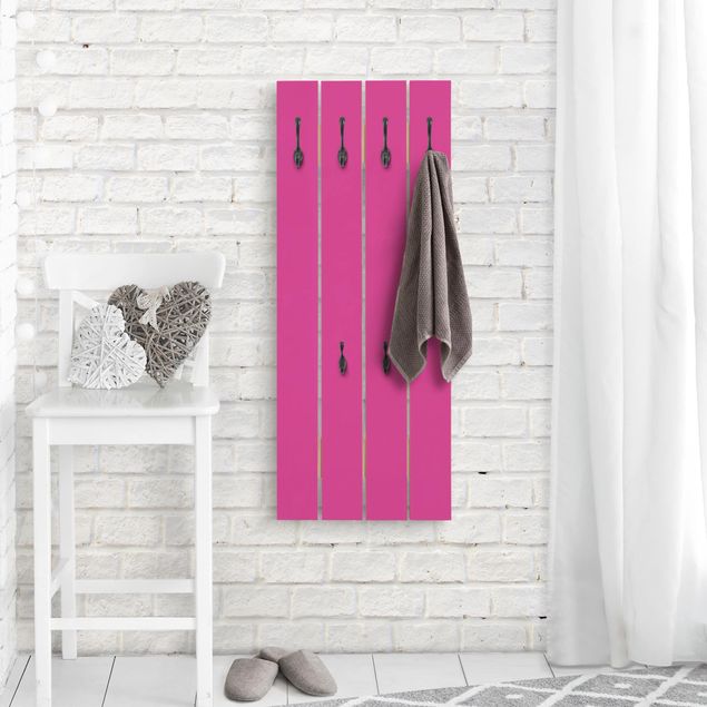 Garderobe Holzoptik Colour Pink