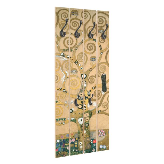 Wandgarderoben Holzoptik Gustav Klimt - Der Lebensbaum