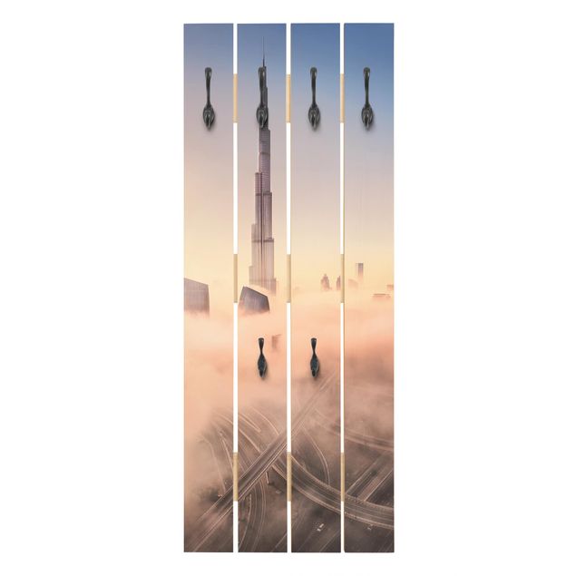 Wandgarderobe mit Motiv Himmlische Skyline von Dubai