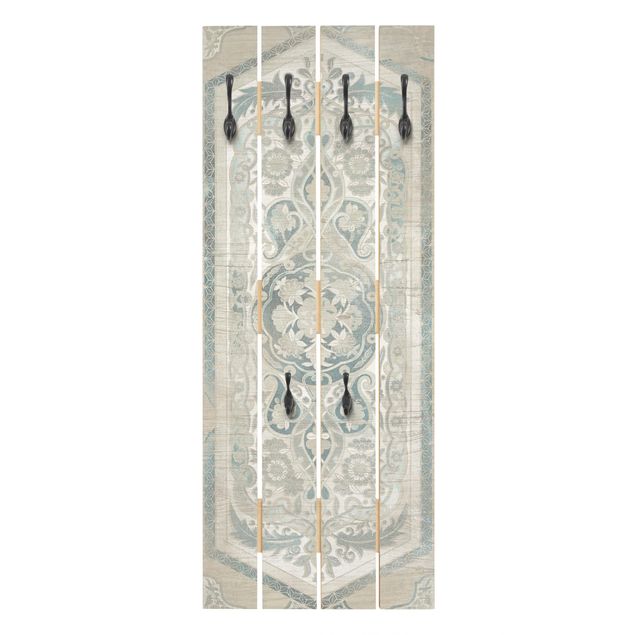 Wandgarderoben Weiß Holzpaneel Persisch Vintage IV