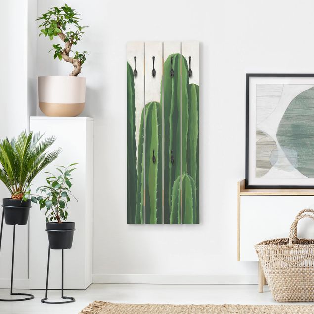 Garderobe in Holzoptik Lieblingspflanzen - Kaktus