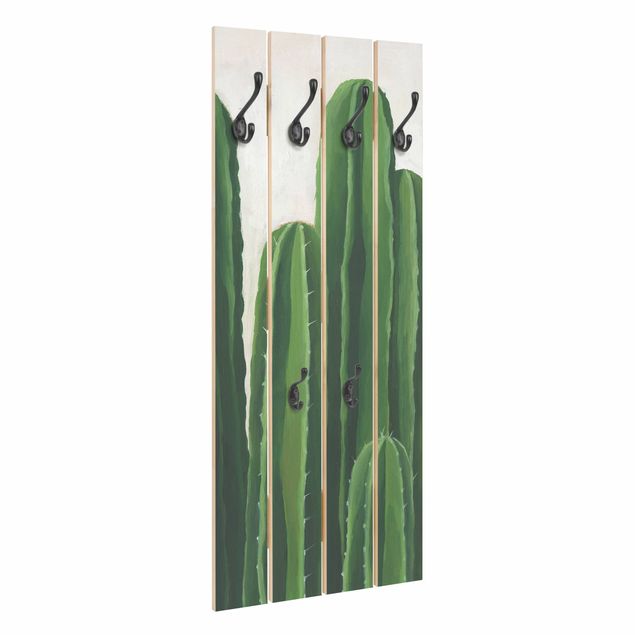 Wandgarderobe mit Motiv Lieblingspflanzen - Kaktus