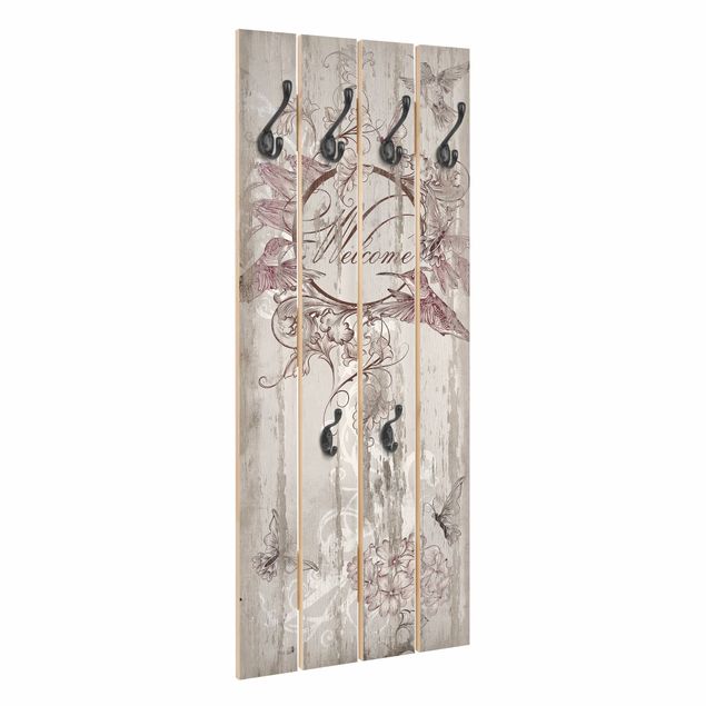 Garderobe mit Motiv Welcome with Butterfly