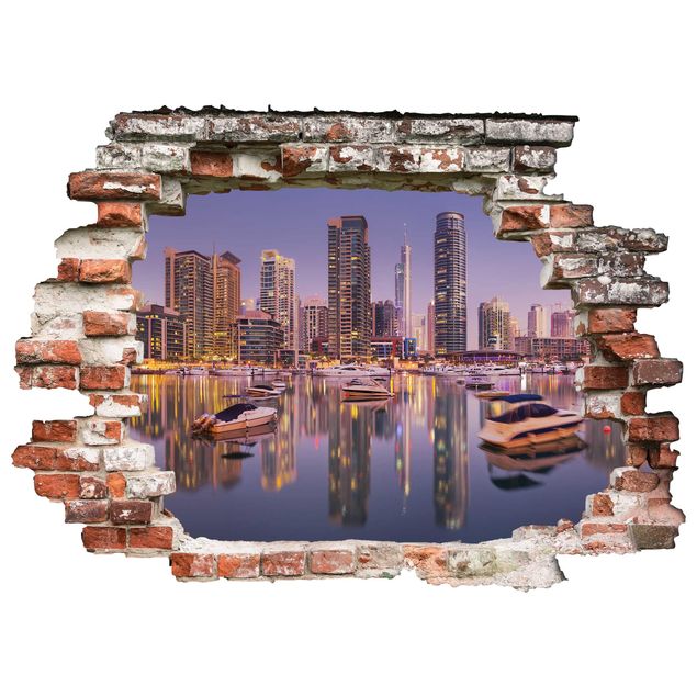 Wanddeko Küche Dubai Skyline und Marina